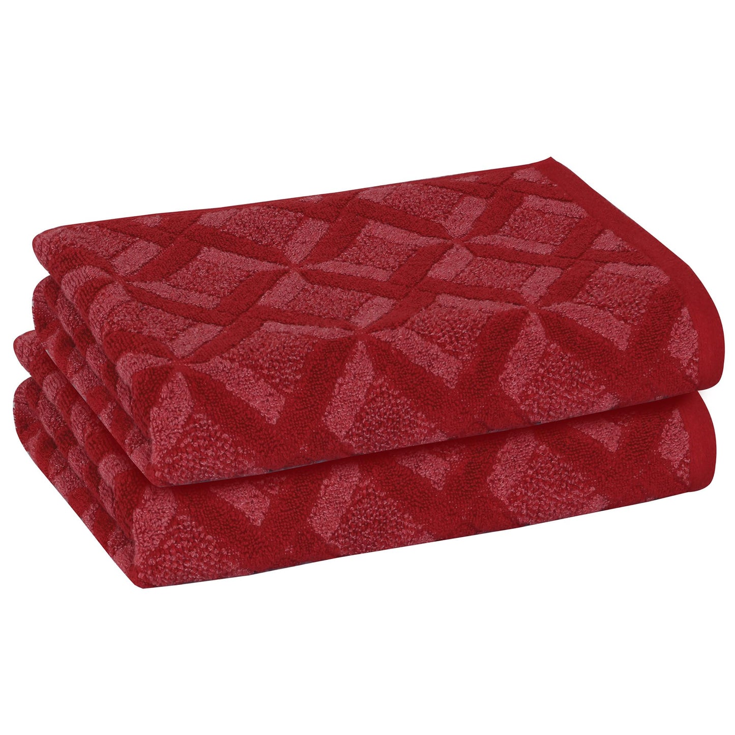 PREMIUS 2 Pack Geo Hand Towel, Bath Towel, and Bath Sheet, 100% Cotton Yarn Dyed, Lux Drying Experience, Great for Hands and Body, Perfect for Spa…