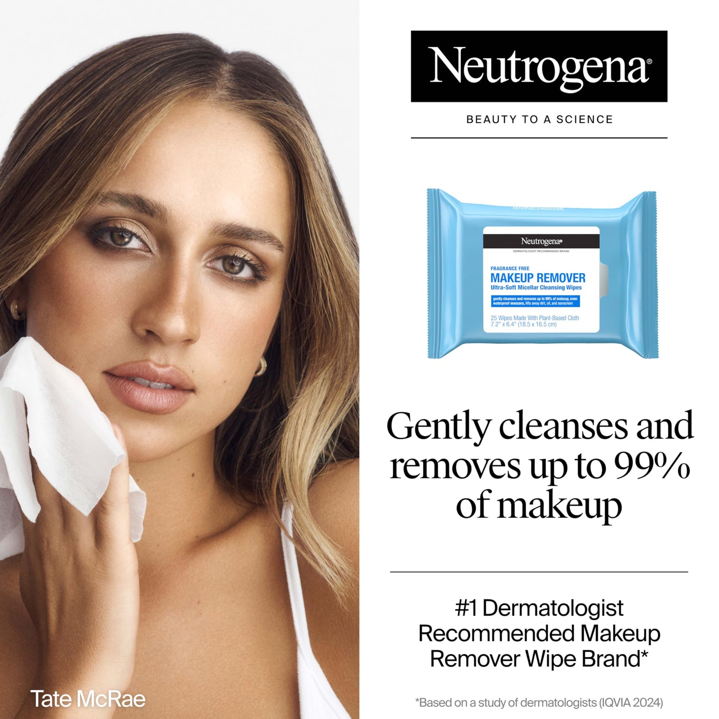 Neutrogena Fragrance-Free Makeup Remover Wipes, Daily Facial Cleanser Towelettes, Gently Removes Oil & Makeup, Alcohol-Free Makeup Wipes, 50 Count (2