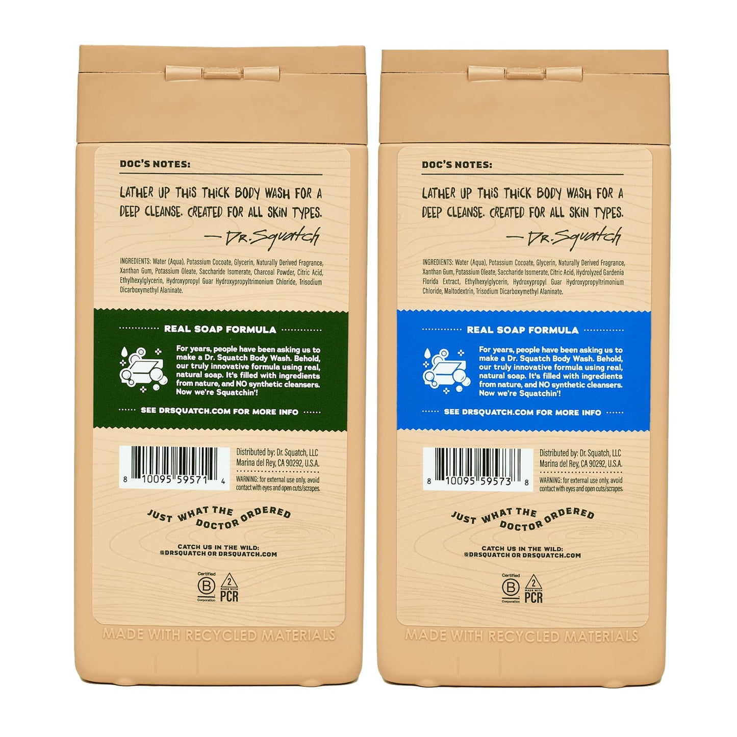 Dr. Squatch NEW Body Wash for Men with Nourishing, Natural Ingredients | No Paraben, Phthalate, Sulfate | All Day Moisture | Long Lasting Scent | Pine
