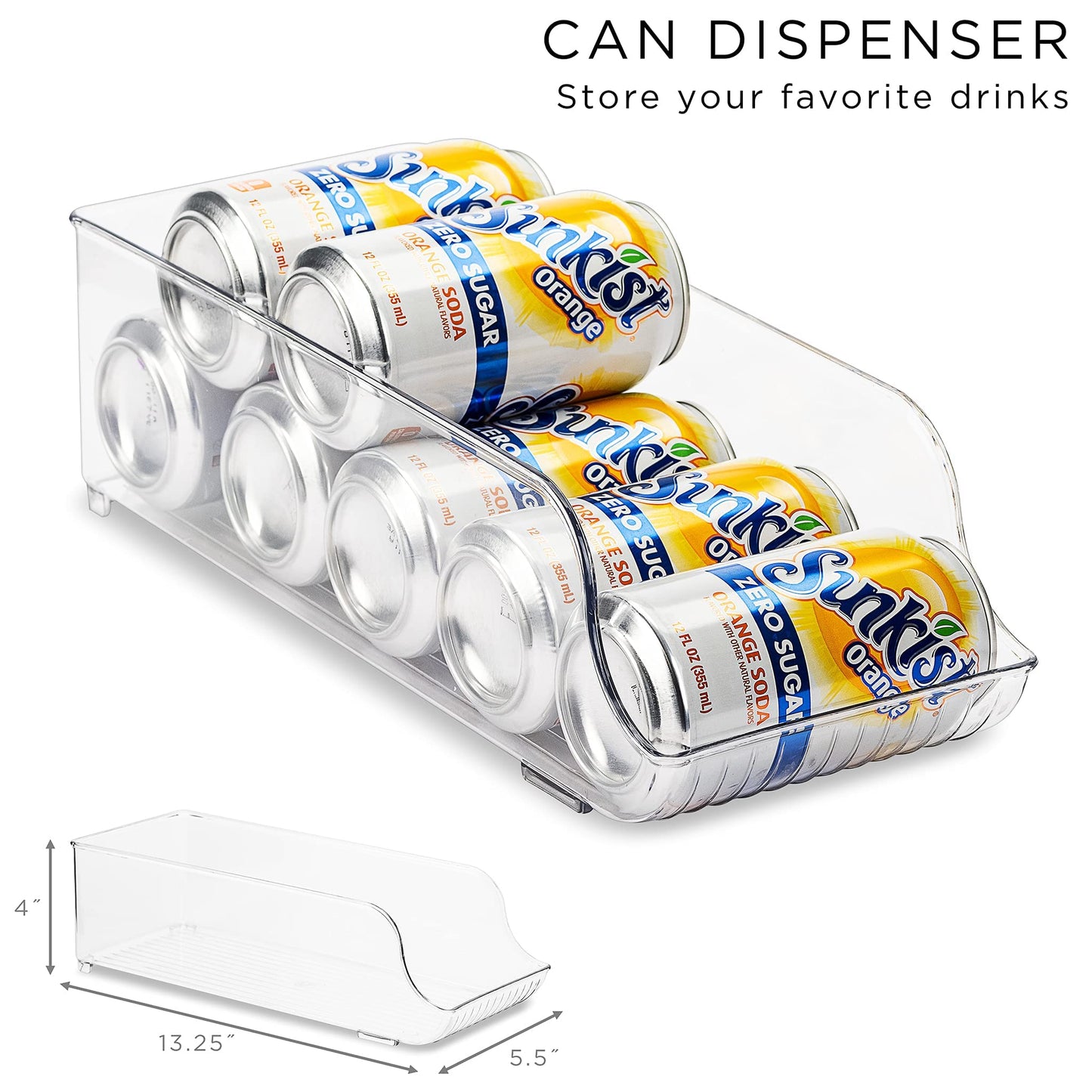 Sorbus Fridge Bins and Freezer Bins Refrigerator Organizer Stackable Food Storage Containers BPA-Free Drawer Organizers for Refrigerator Freezer…