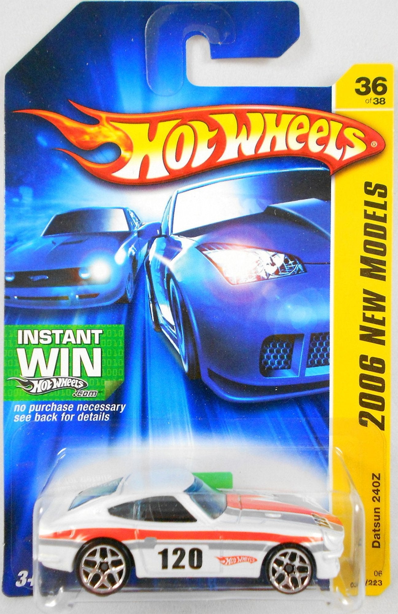Hot Wheels 2006 First Editions -#36 Datsun 240z White Y5 Wheels #2006-36 Collectible Collector Car