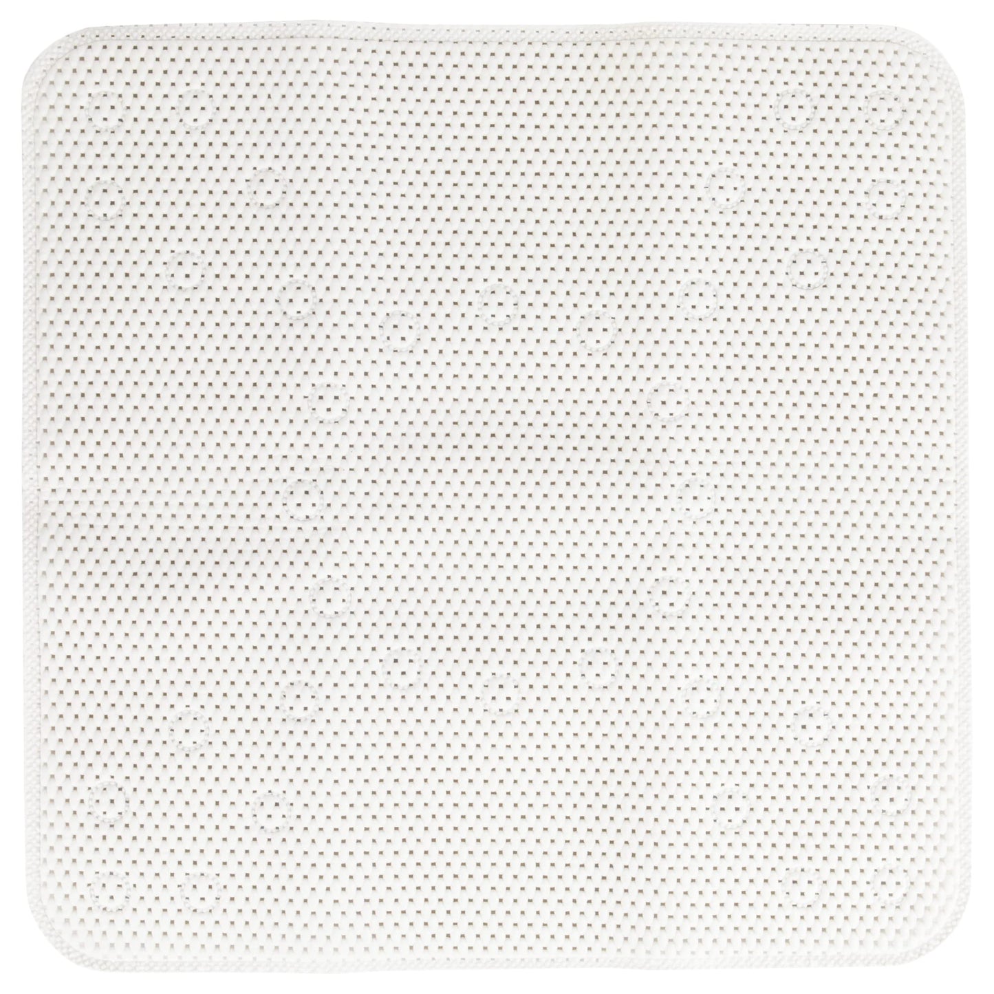 Duck Brand Softex Shower Mat, Machine Washable, 21 x 21 Inches, White, Skid Resistant (285154)