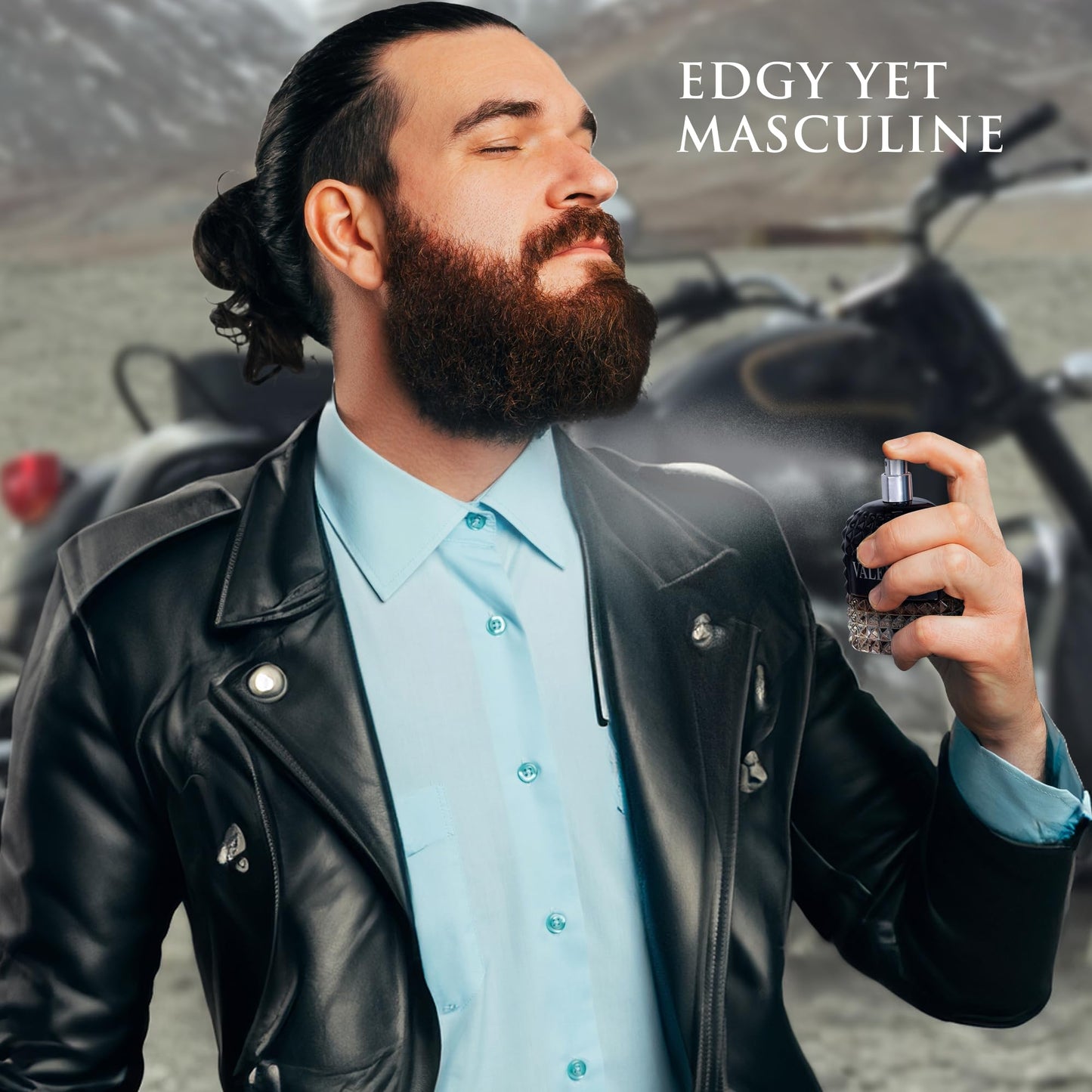 Valentine Nero for Men - Woody Aromatic Fragrance with Floral and Mineral Notes - Masculine Scent - 100ml