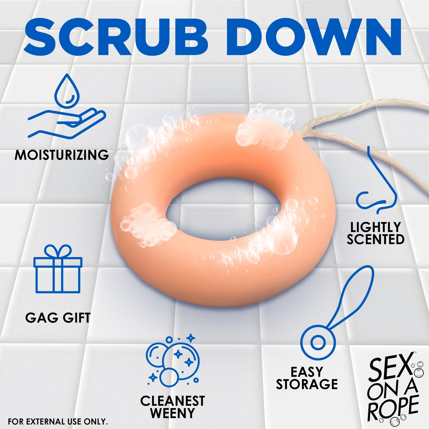 XR PLAY HARD. Weeny Washer - Ring-Shaped Weenie Soap Bar for Shaft Cleaning, Mild Scent, Fun Novelty Bath Soap for Men Beauty & Personal Care XR PLAY HARD.