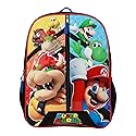 Bioworld Kids' Mario 16" Backpack, Black, Large
