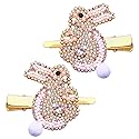 NVENF Easter Hair Clips for Women Girls Sparkling Rhinestone Easter Bunny Hairpins Cute Colorful Sparing Holiday Hair Barrettes Fashion Hair Accessory