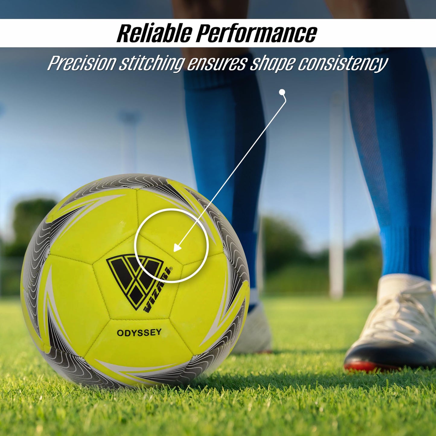 Vizari Soccer Ball Size 3,4,5 for Youth, Adults | Soccer Ball for Practice & Match, Indoor & Outdoor for Boys, Girls, Kids (Pack of 1, 6, 12)