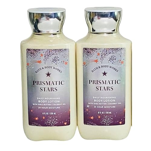 Bath & Body Works Daily Nourishing Body Lotion, Set of 2, 8oz Each (Prismatic Stars)
