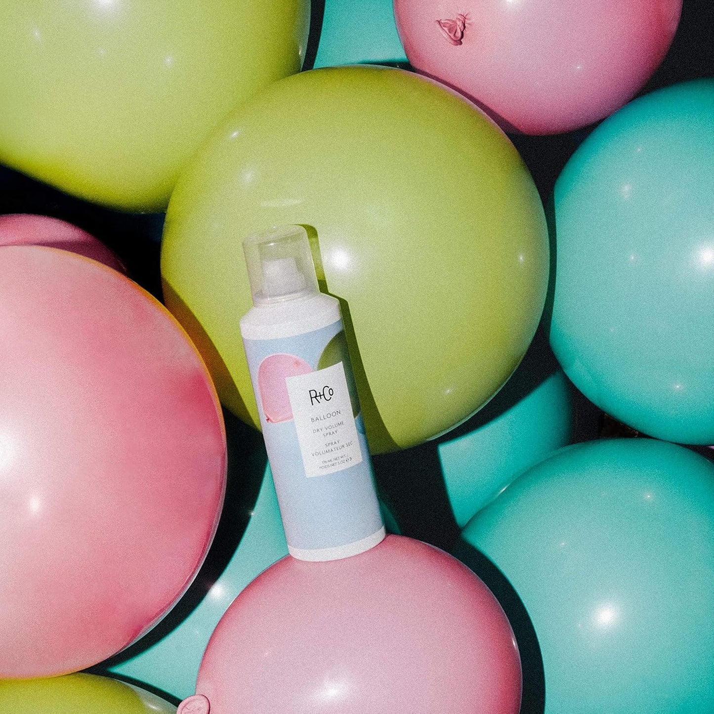 R+Co Balloon Dry Volume Spray Travel | Lightweight, Long Lasting Volume + Touchable Texture | Vegan + Cruelty-Free | 2 Oz