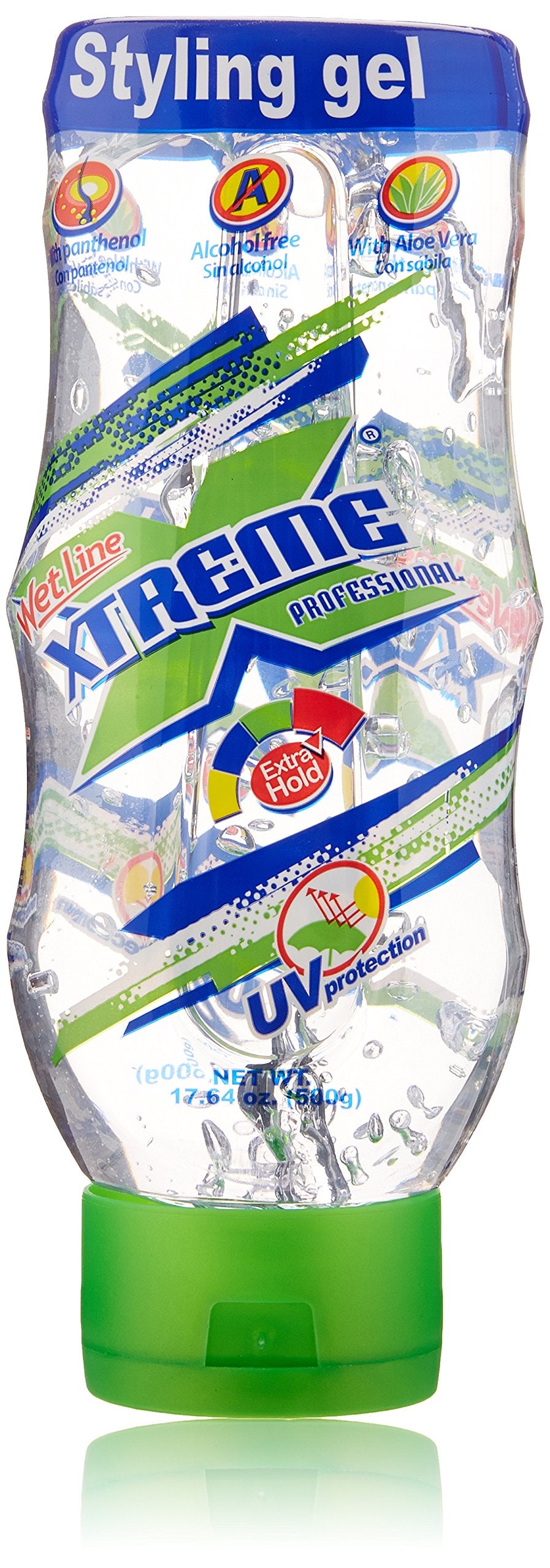 Wet Line Xtreme Professional Uv Protection Extra Strong Hold Hair Styling Gel, 17.64 Oz