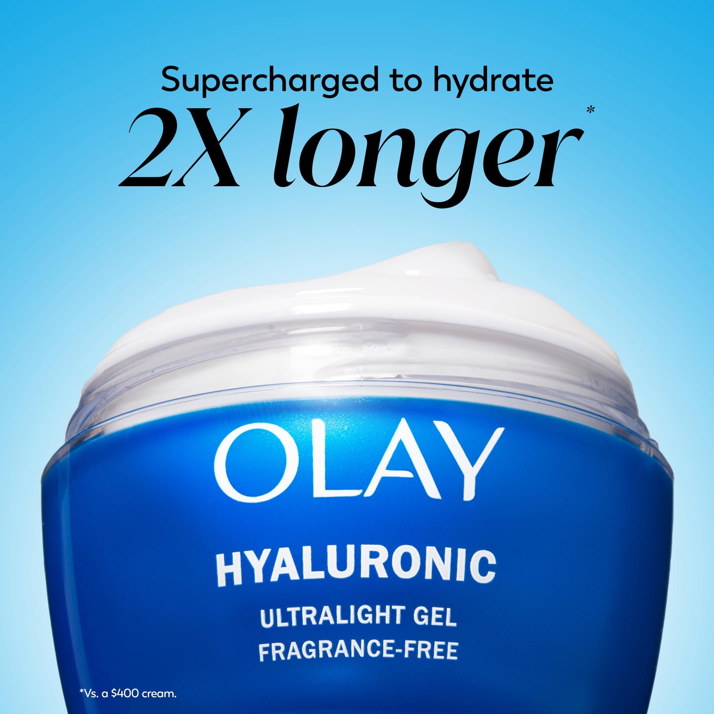 Olay Hyaluronic Acid Face Moisturizer, Instant Hydration for Women, Fragrance-Free - Dry Skin Solution, Glowing, Smoothing, Plumping, Renewing