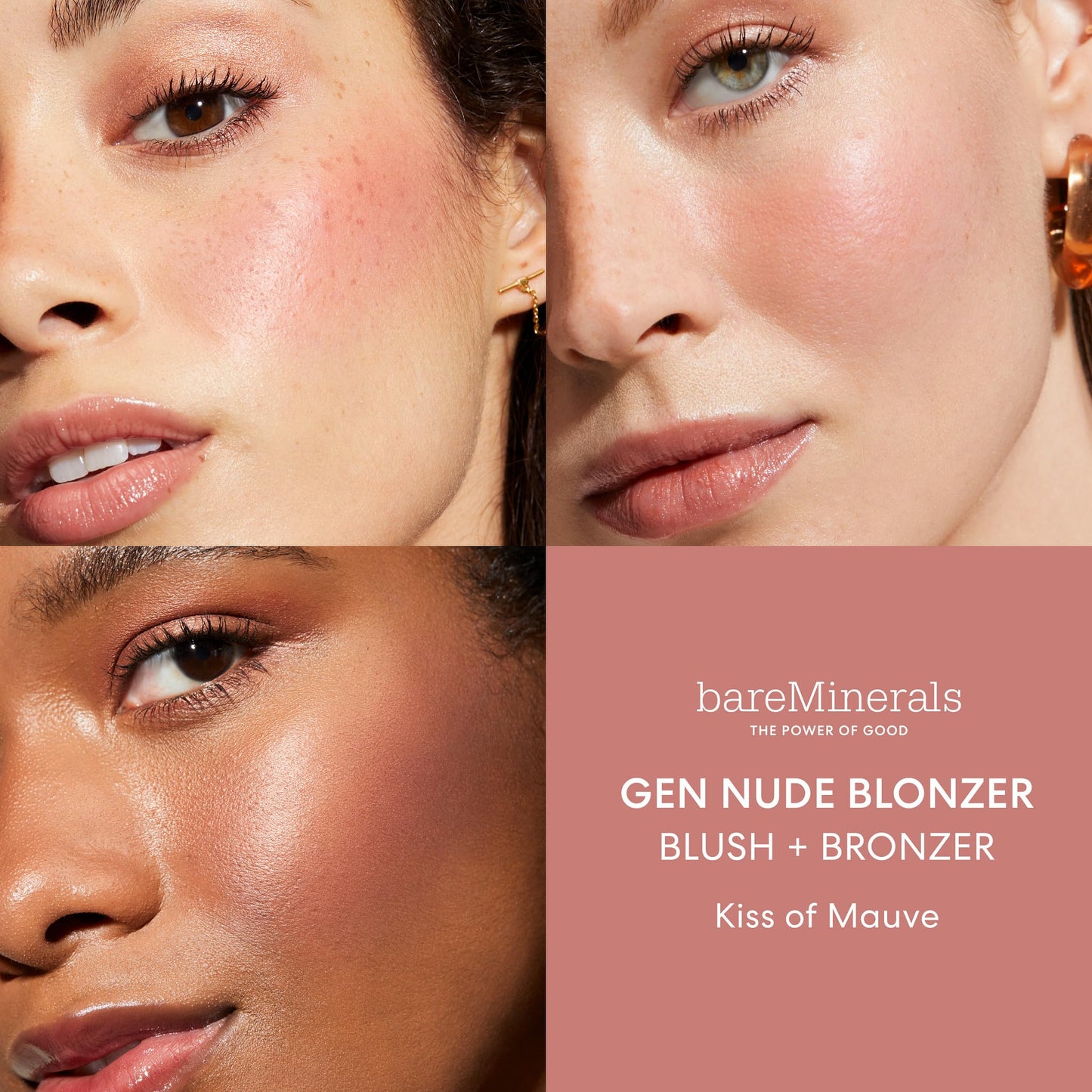 bareMinerals Gen Nude Blonzer, Kiss of Mauve, Vegan, Cruelty-Free & Dermatologist-Tested