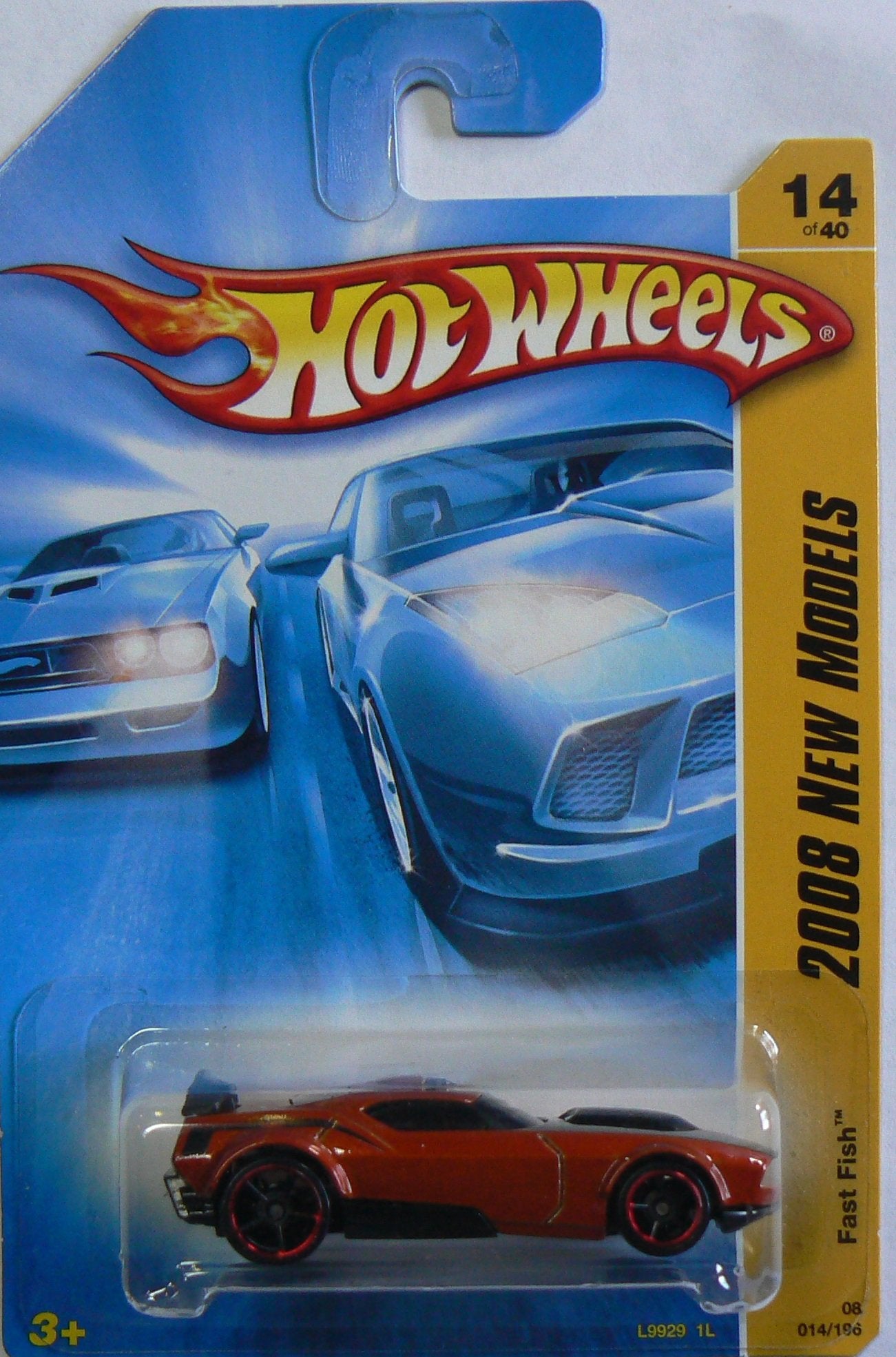 Hot Wheels 2008 014 New Models Fast Fish Dark Orange 2008 14 1:64 Scale