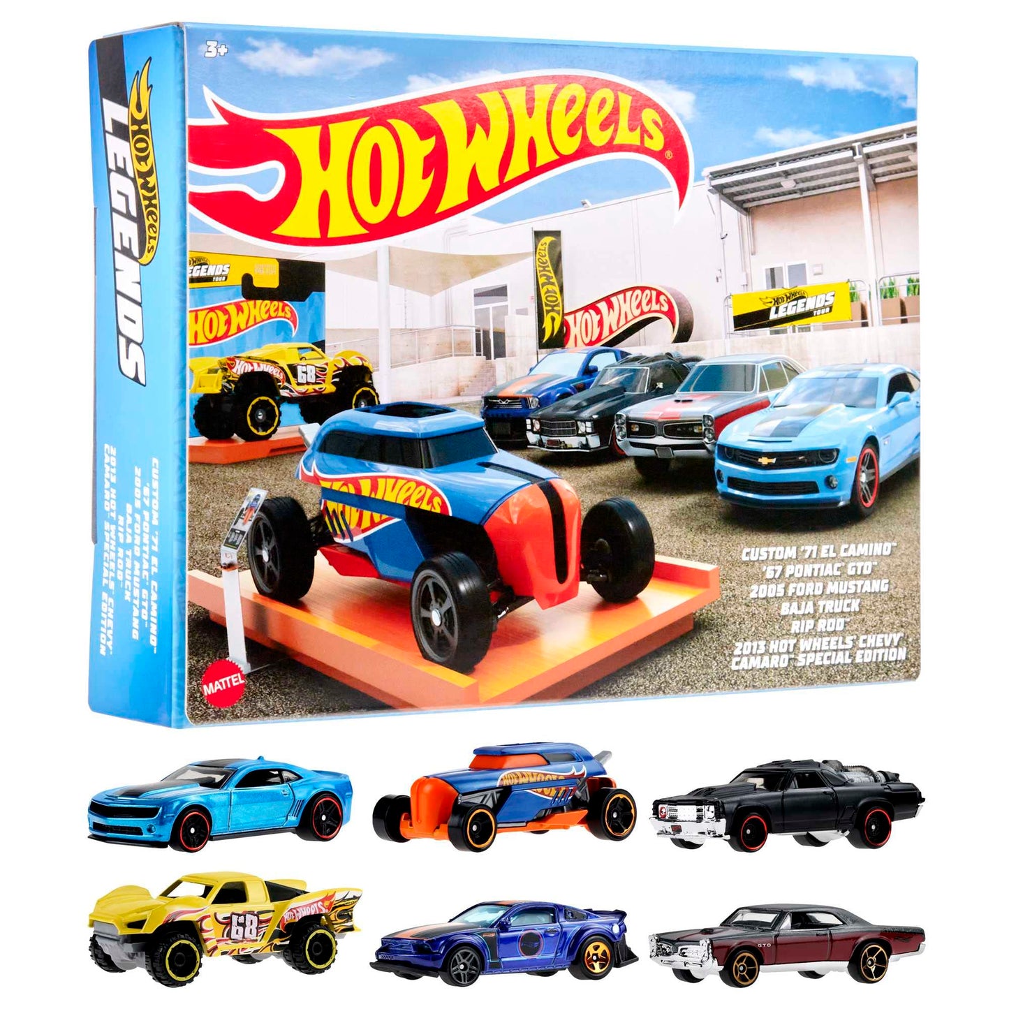 Hot Wheels HW Legends Multipacks of 6 Toy Cars, 1:64 Scale, Authentic Decos, Popular Castings, Rolling Wheels, Gift for Kids 3 Years Old & Up…