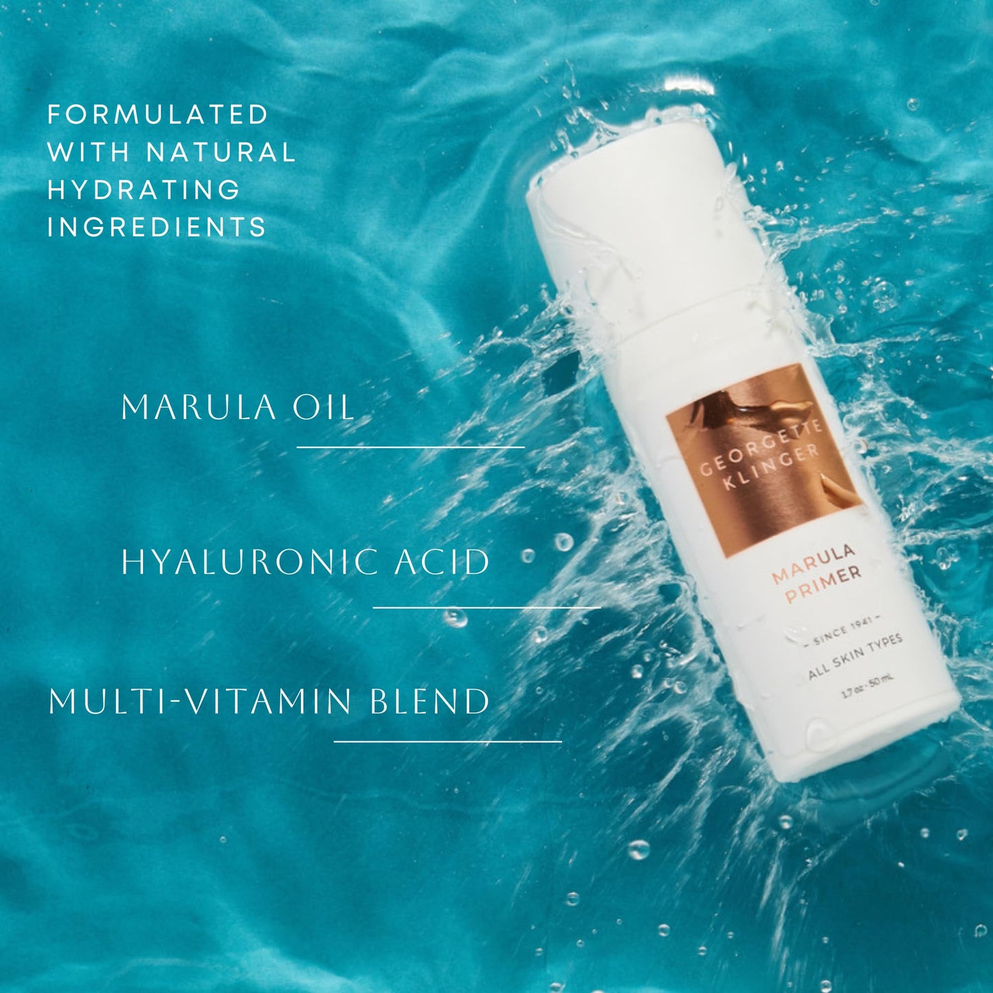 Marula Primer - Vitamin-Rich Hydrating & Gentle Moisturizer, Lightweight Instant Pore Minimizer, Long-Lasting Makeup Base, Smooth Application, Unclogs