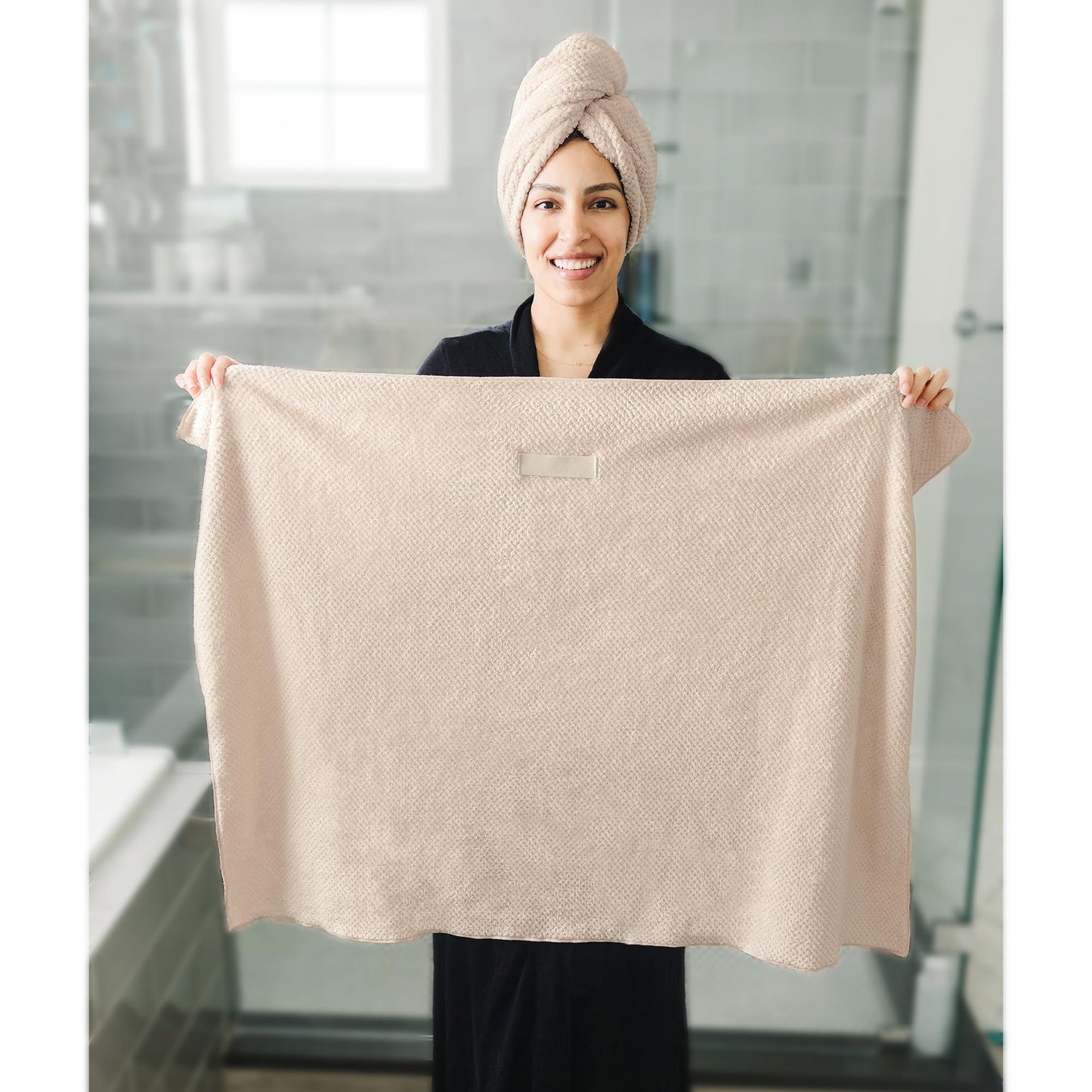 ROLSHOL 2 Packs Large Microfiber Hair Towels for Women, Super Absorbent & Quick Dry Hair Towel Wrap for Curly Hair Long & Short Hair- Anti-Frizz Hair Beauty and Personal Care ROLSHOL