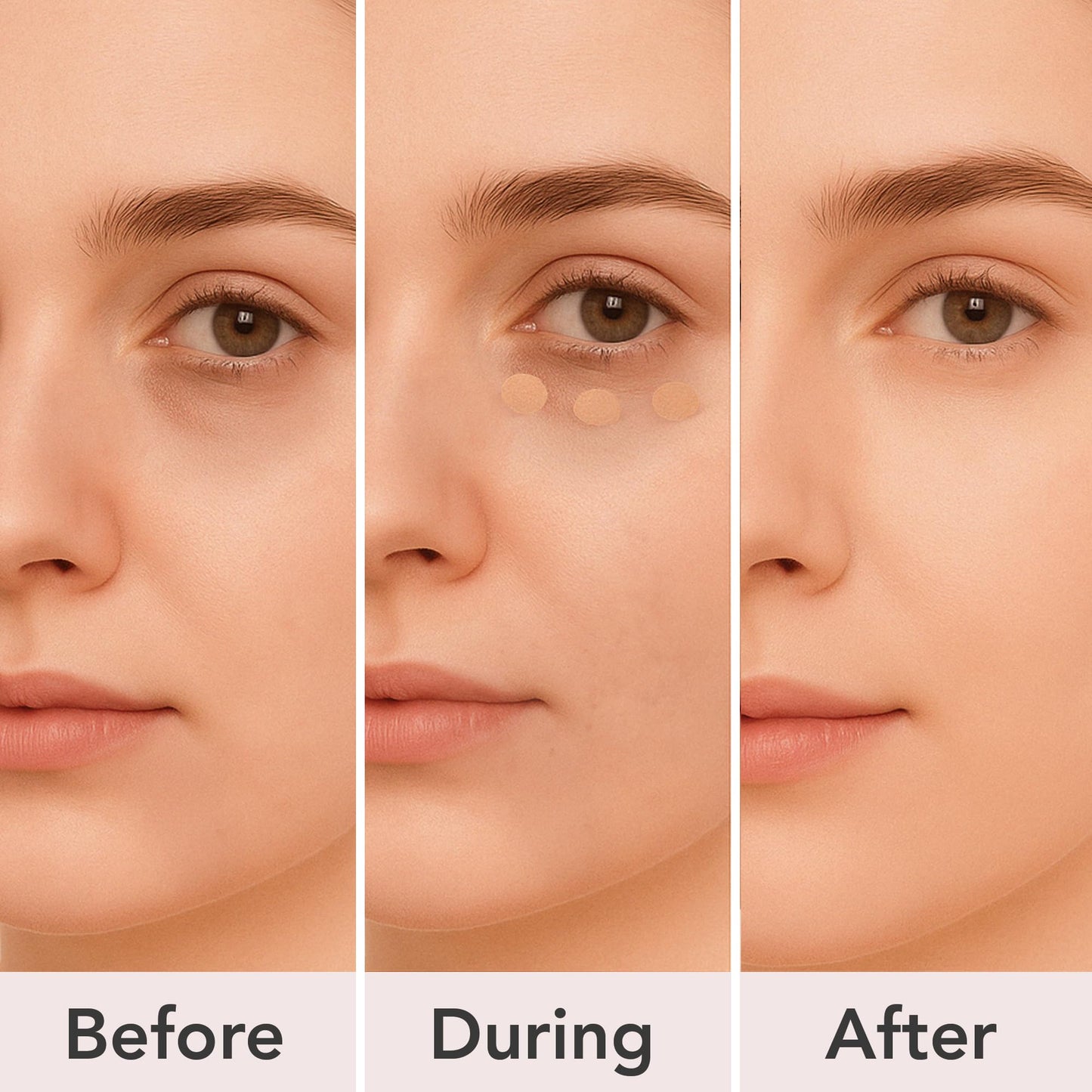 Full Coverage Concealer Palette, Waterproof Concealer Cream, 3 Colors + Brush, by Dermaflage