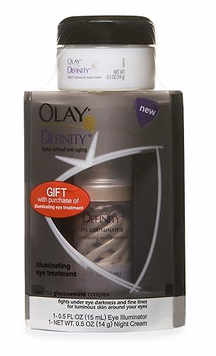 Olay Definity Eye Illuminator with Free Definity Night Jar Sample (0.5 Ounce), 0.5 Ounce