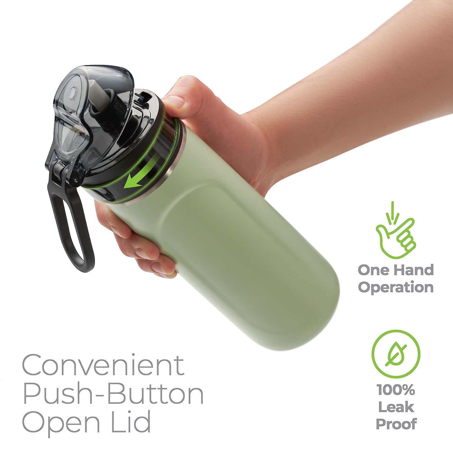 SIPX™ 18 oz Premium Stainless Steel Water Bottle with Straw Lid - Triple Insulated, Leakproof, BPA-Free - Slim, Durable Bottle for School, Gym…