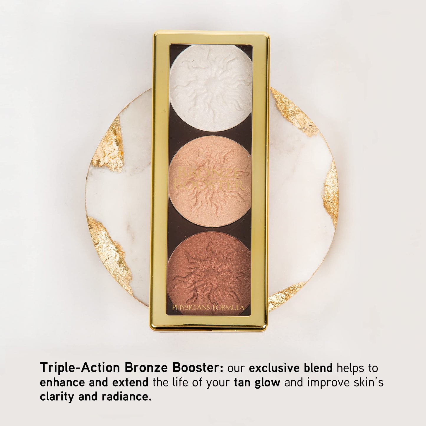 Physicians Formula Bronze Booster Highlight & Contour Palette with Brush, Blendable & Buildable Finish - Matte Sculpting