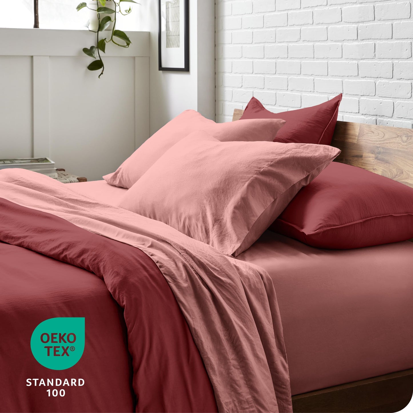 Bare Home Queen Sheet Set - Luxury 1800 Ultra-Soft Stonewashed Microfiber - Double Brushed - Deep Pockets - Easy Fit - Breathable Bedding - Sheet Sets