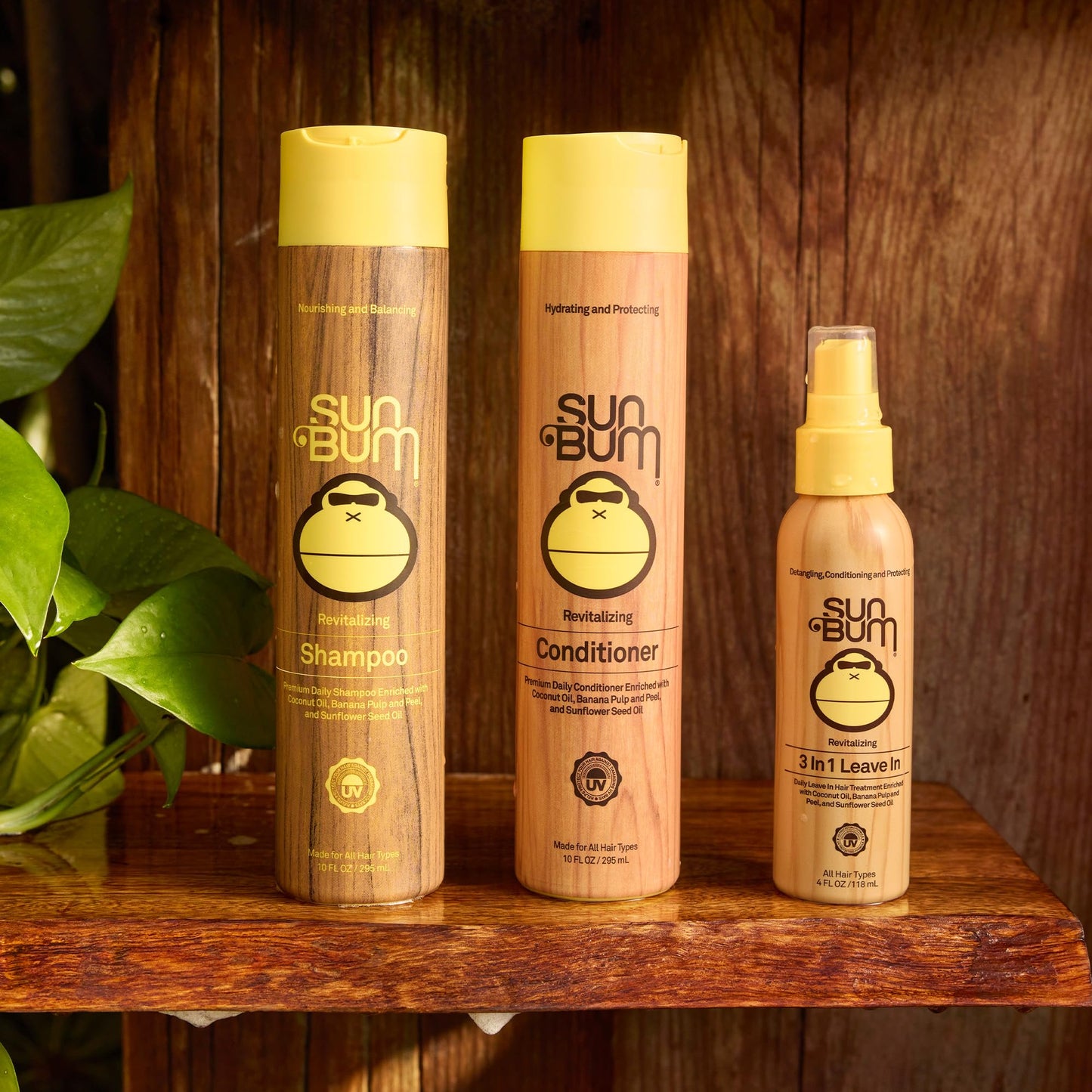 Sun Bum Revitalizing Conditioner - Hydrating and Nourishing Hair - Smoothes and Strengthens - UV Protecting - Vegan - Made Without Parabens - 10 oz