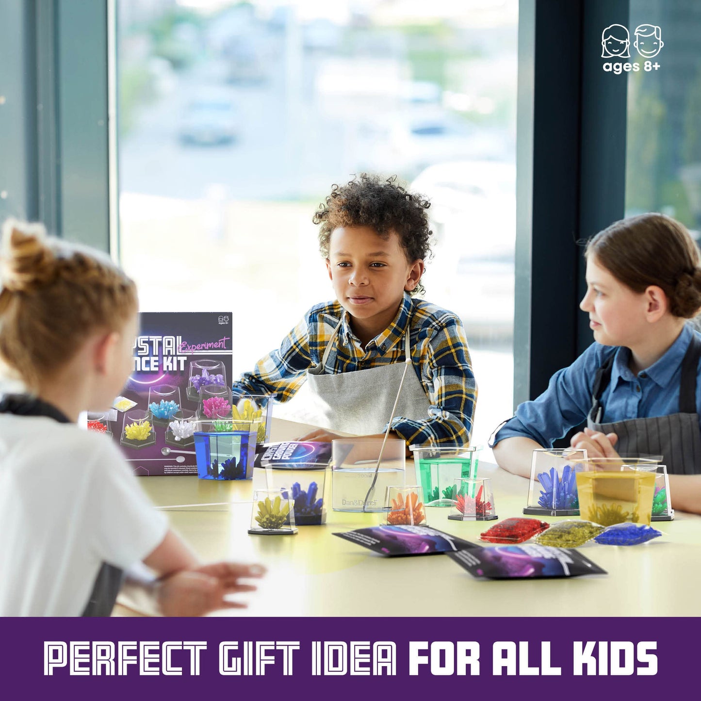 Dan&Darci Crystal Growing Kit for Kids – Fun Science Experiment Gift for Boys & Girls Ages 8–14, Cool Arts & Crafts STEM Project Toy