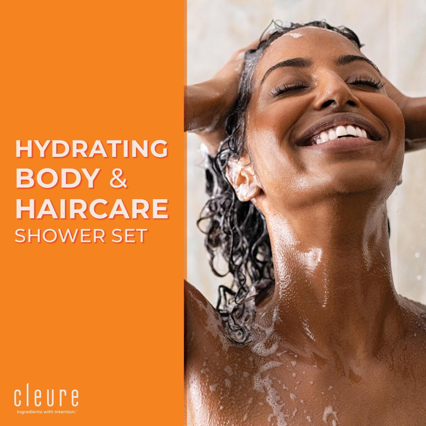 Cleure Fragrance Free Shampoo and Conditioner Set with Body Wash - Hypoallergenic 3 Piece Sulfate Free Hair & Body Care for Sensitive Skin (12 oz