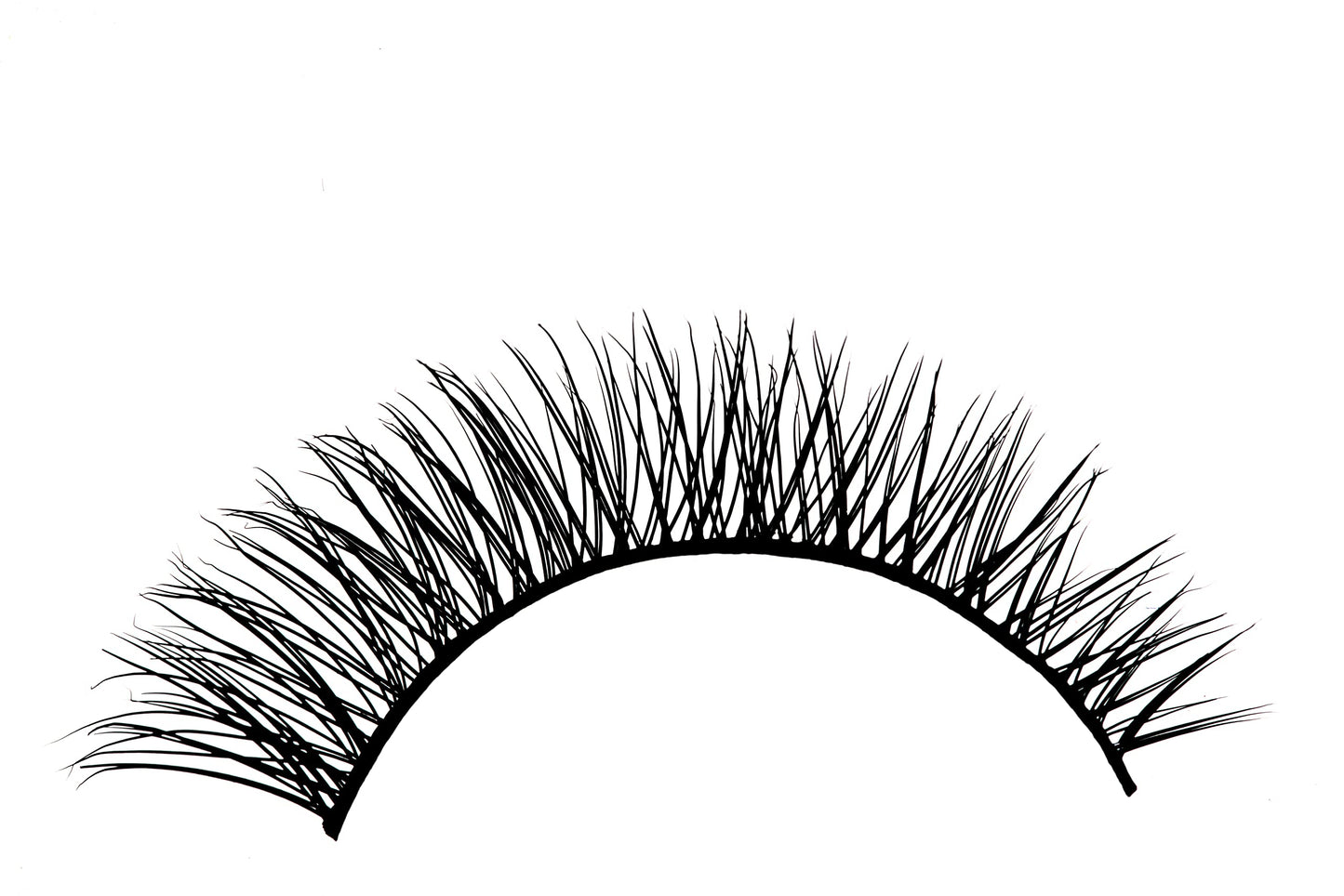 Mia Secret Mix Highlights Eye Lashes - Natural-Looking Black Strip False Eyelashes - 4 Pack