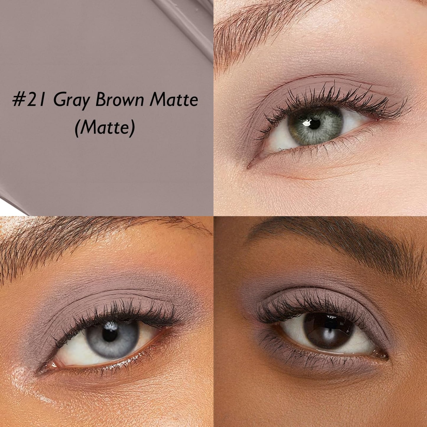 Wugbc Matte Eyeshadow Stick, Gray Cream Eye Shadow Stick Waterproof Neutral Brown Eyeliner Brightener Pencil Crayon Long-Lasting Eye Highlighter Beauty and Personal Care Wugbc