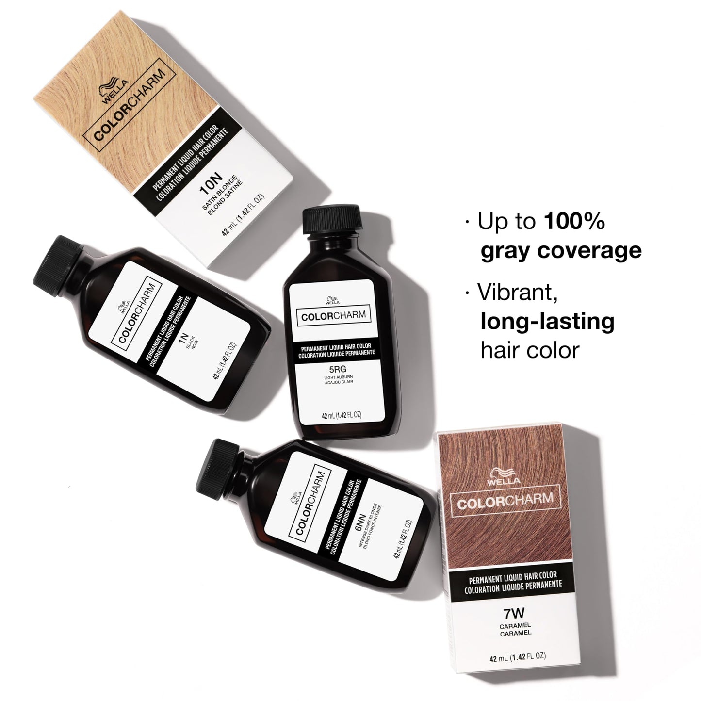 COLORCHARM Permanent Liquid Hair Color | 6NN Intense Dark Blonde | Up to 100% Gray Coverage | 1.42 Fl Oz