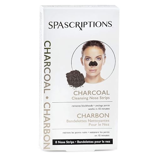 SpaScriptions Charcoal Cleansing Nose Strips - 8 Strips Included