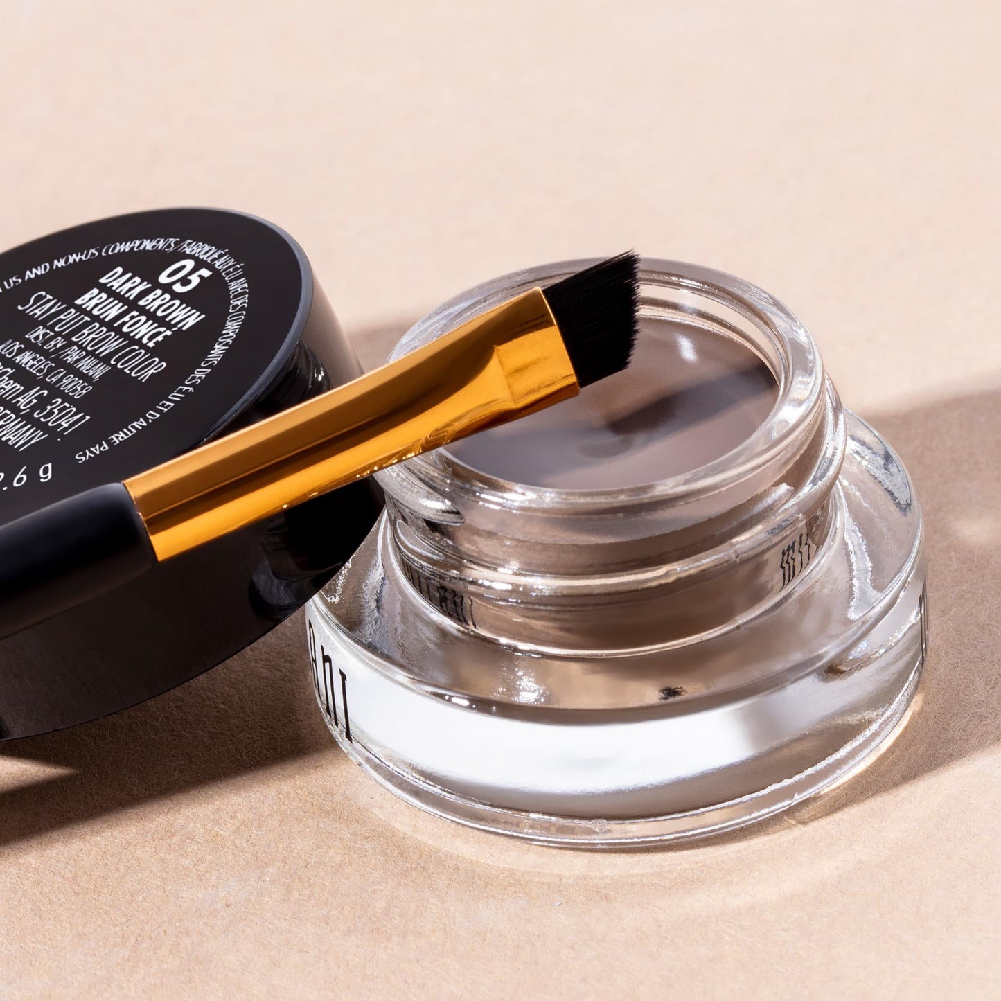 Milani Stay Put Brow Color - Medium Brown (0.09 Ounce) Vegan, Cruelty-Free Eyebrow Color that Fills and Shapes Brows Beauty and Personal Care Milani