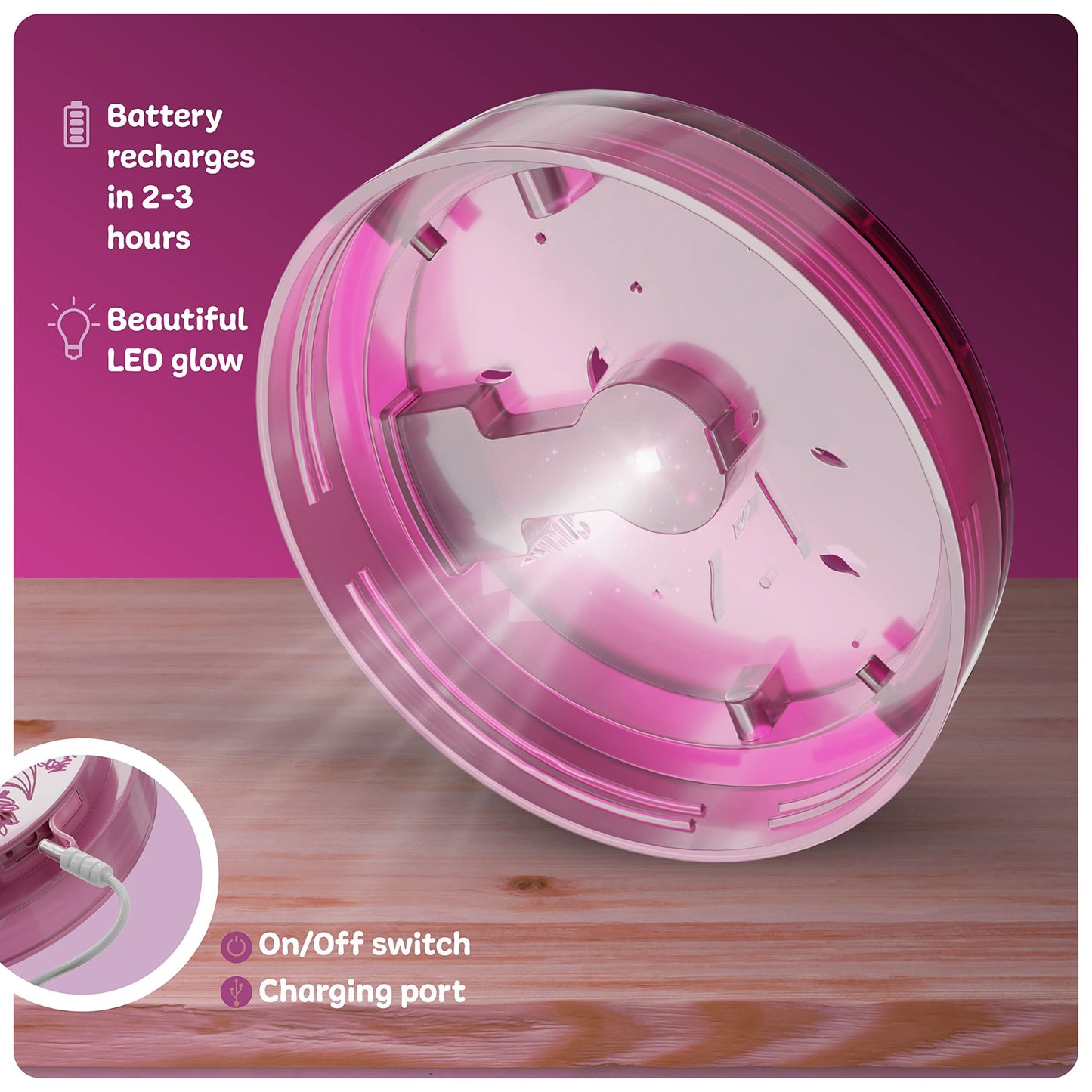 Dan&Darci Light-Up Unicorn Terrarium Kit for Kids – Magical DIY Unicorn Craft Set with Light-Up Jar – Arts & Crafts Gift for Girls & Boys Ages 4-12, Fun Birthday Present & Activity Kit