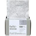 ForPro Professional Collection Expert Embossed Foil Sheets 500S, Aluminum Foil, Pop-Up Foil Dispenser, Hair Foils for Color Application
