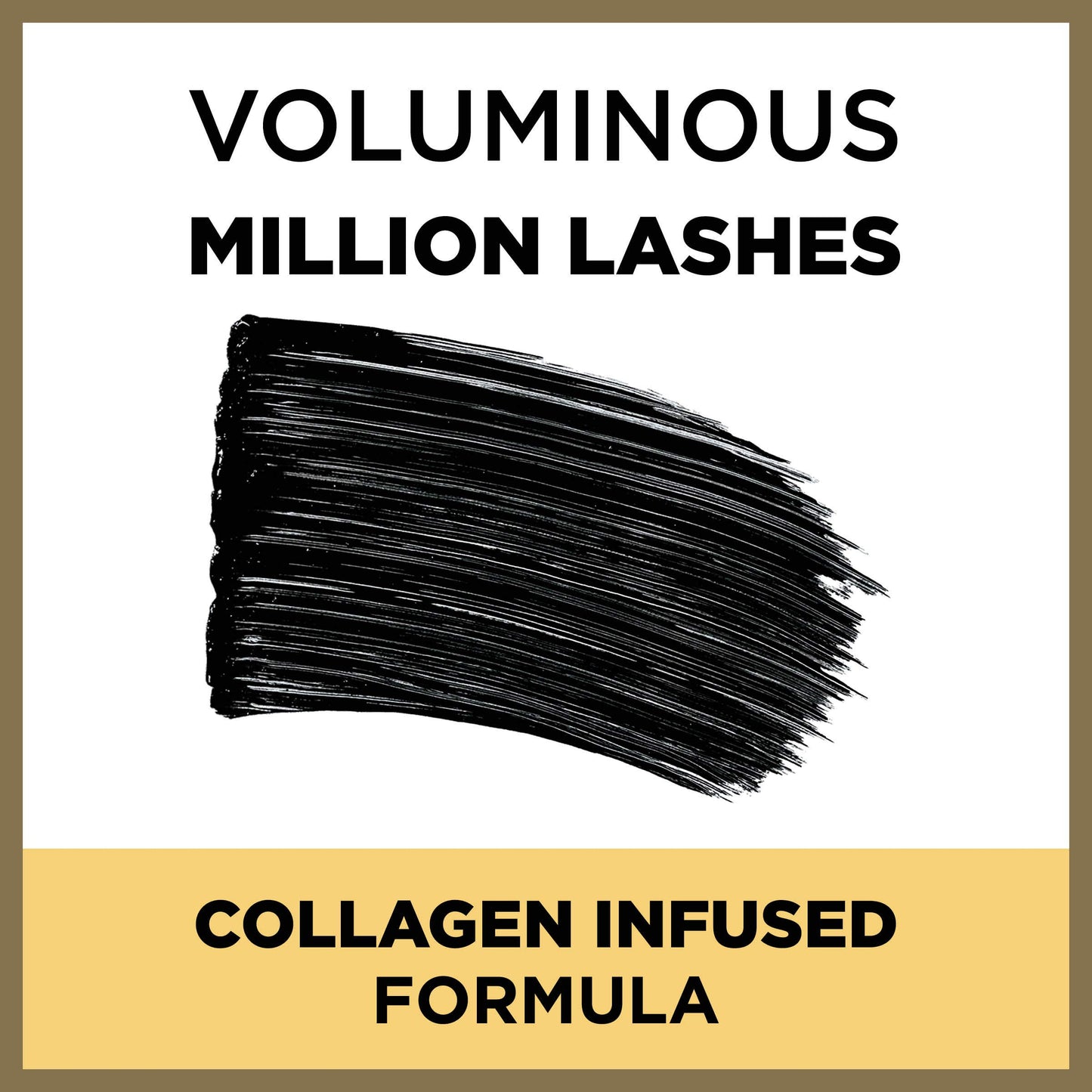 L’Oreal Paris Makeup Voluminous Million Lashes Mascara, Volumizing Collagen Infused Eye Makeup, Amplifying Mascara Brush, Waterproof, Blackest Black