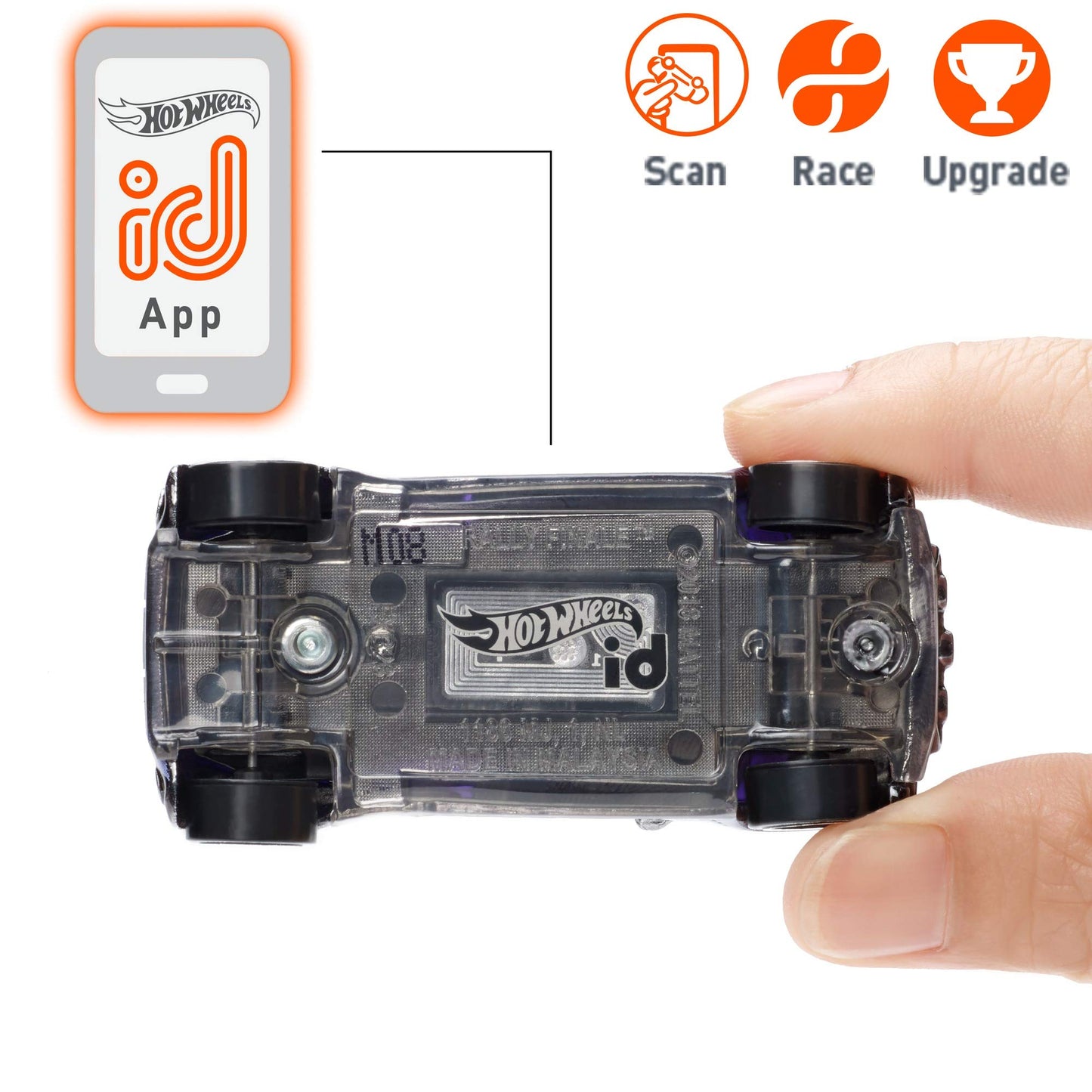 Hot Wheels id Vehicle Rally Finale with Embedded NFC Chip, Uniquely Identifiable, 1:64 Scale, for Kids Ages 8 Years and Older