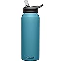 CamelBak eddy+ Water Bottle with Straw 32oz - Insulated Stainless Steel, Larkspur