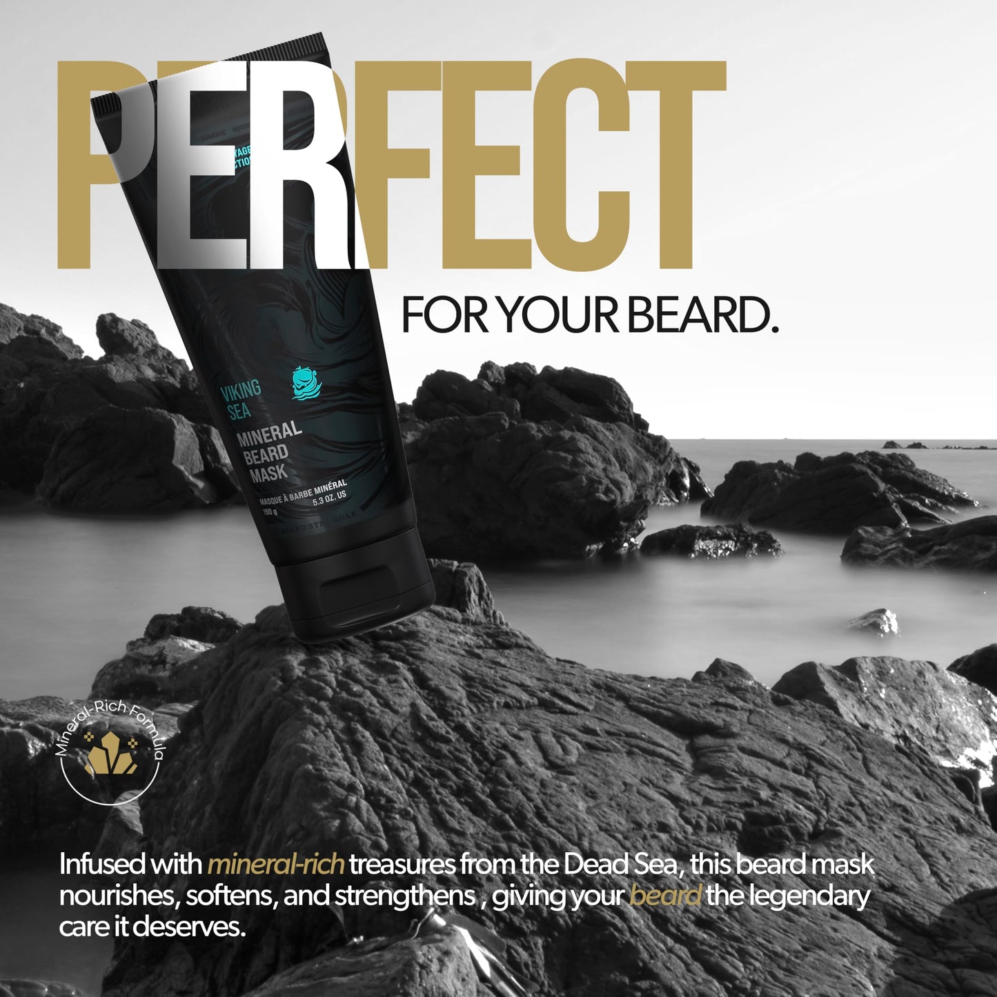 The Beard Struggle Viking Sea Mineral Beard Conditioner - 5.29 oz - Promotes Beard Health - Cleansing Beard Mask for Men