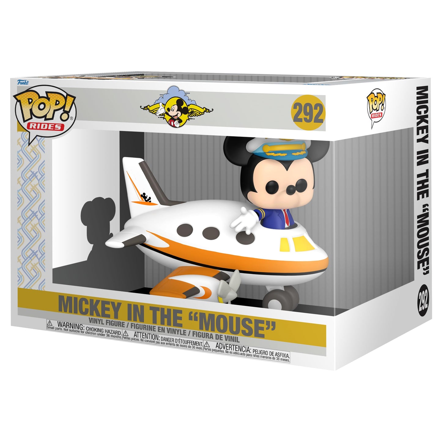 Funko Disney Mickey Mouse One : Walt’s Plane - Pilot Mickey Mouse Pop! Ride: Mickey in The Mouse