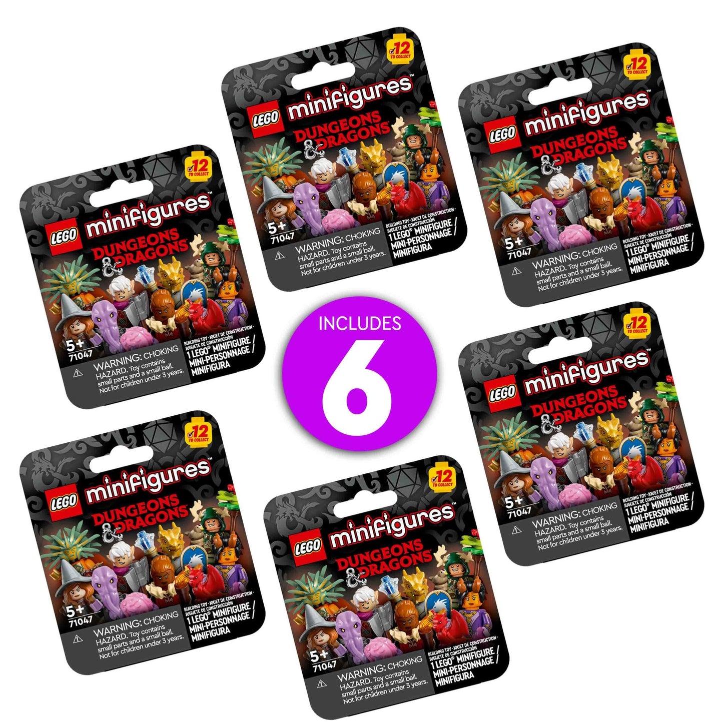 LEGO Minifigures Dungeons & Dragons 6-Pack – Collectible Figures for Kids & Fans, Toy for Boys & Girls Ages 5+, Gift Idea, 66765