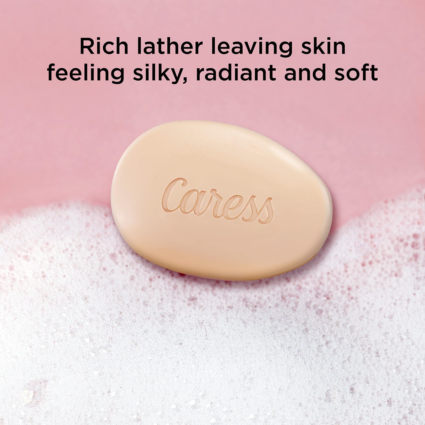 Caress Bath And Body For Silky, Soft Skin Daily Silk Body Soap With Silk Extract & Floral Oil Essence 3.75 oz 6 Bars