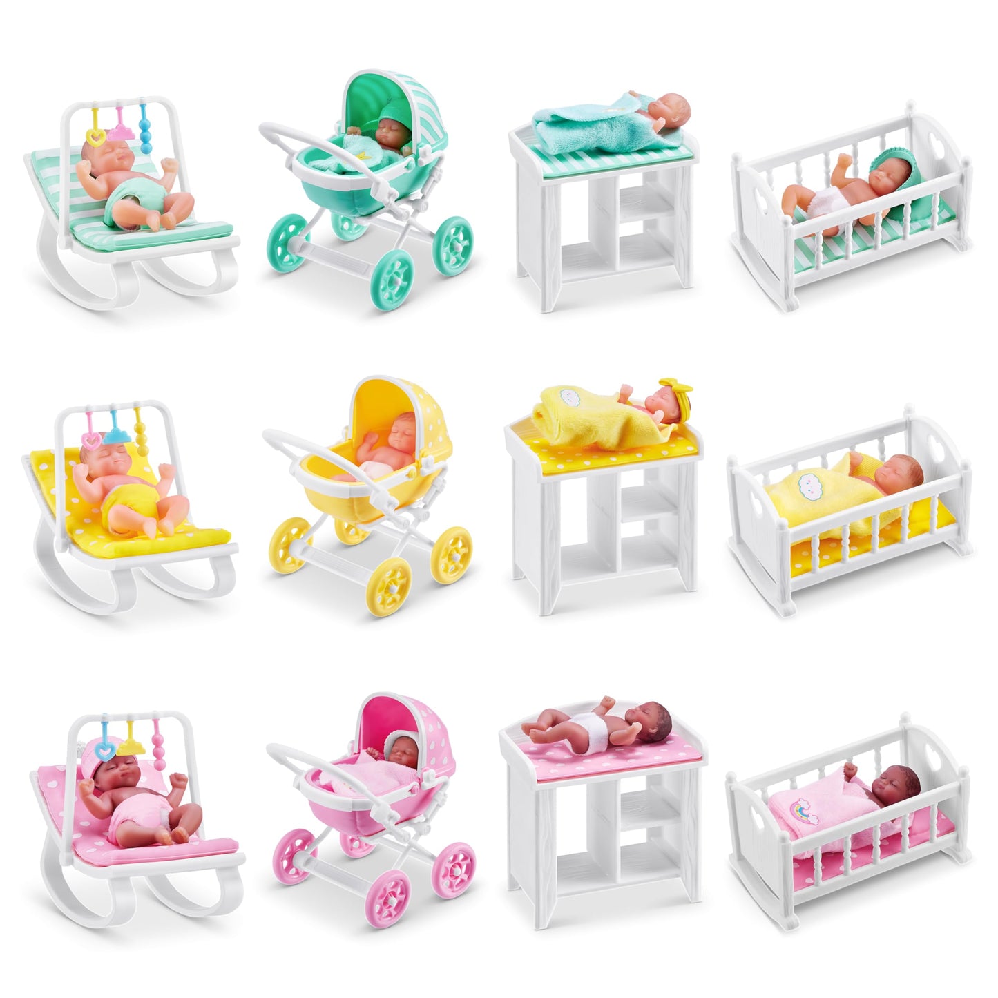 5 Surprise My Mini Baby Series 1 by ZURU, Collectible Mystery Capsule, Toy for Girls, Realistic Miniature Baby, Playset and Accessories