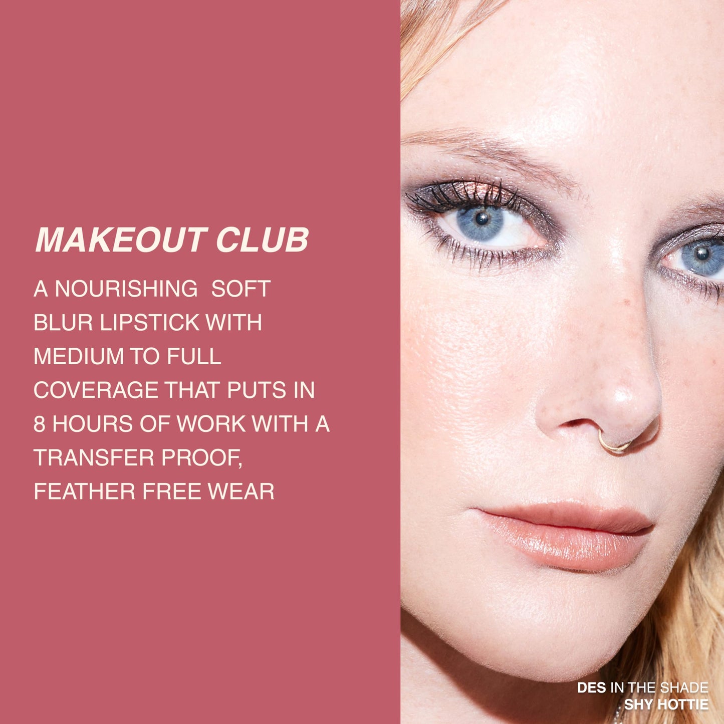 Freck MAKEOUT CLUB Soft Blur Lipstick | Buildable Soft Matte Lipstick, Long Lasting Transfer-Proof Lip Color | Medium-to-Full Coverage, 8-Hour Wear