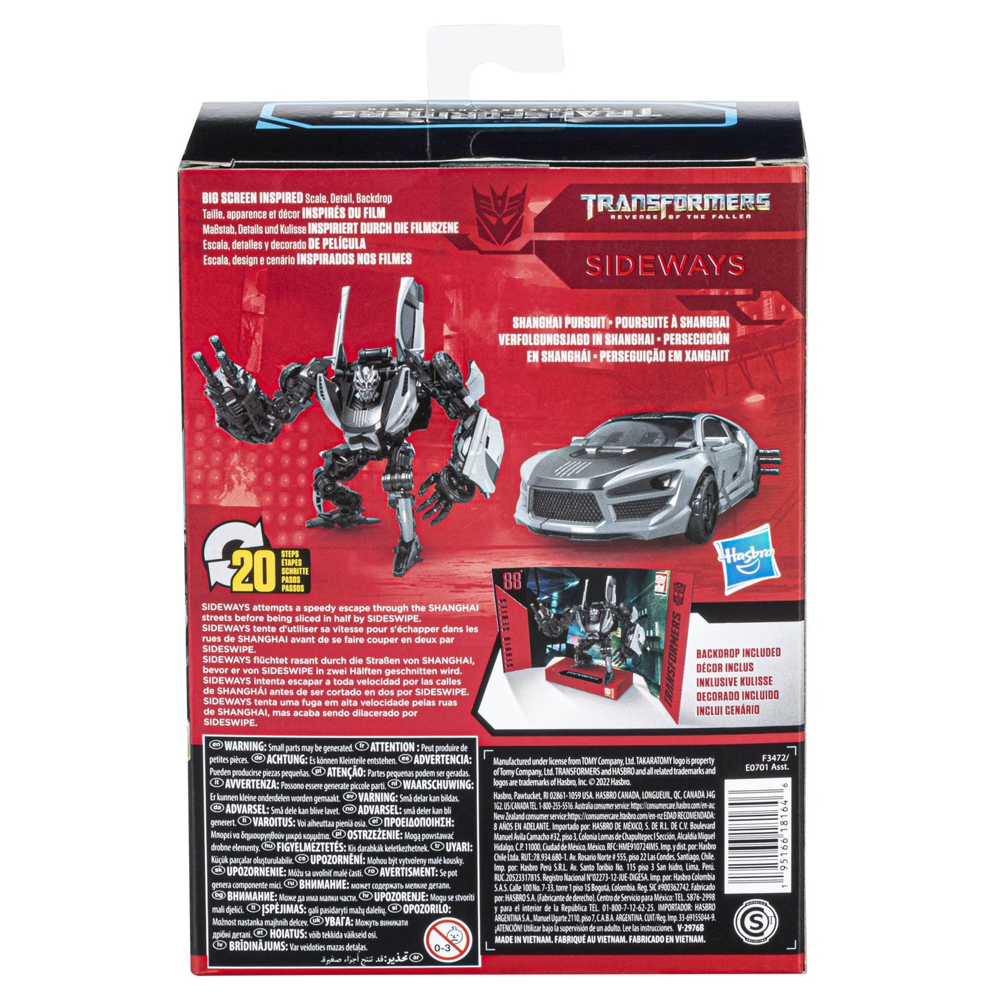 Transformers Toys Studio Series 88 Deluxe Class Revenge of The Fallen Sideways Action Figure - Ages 8 and Up, 4.5-inch