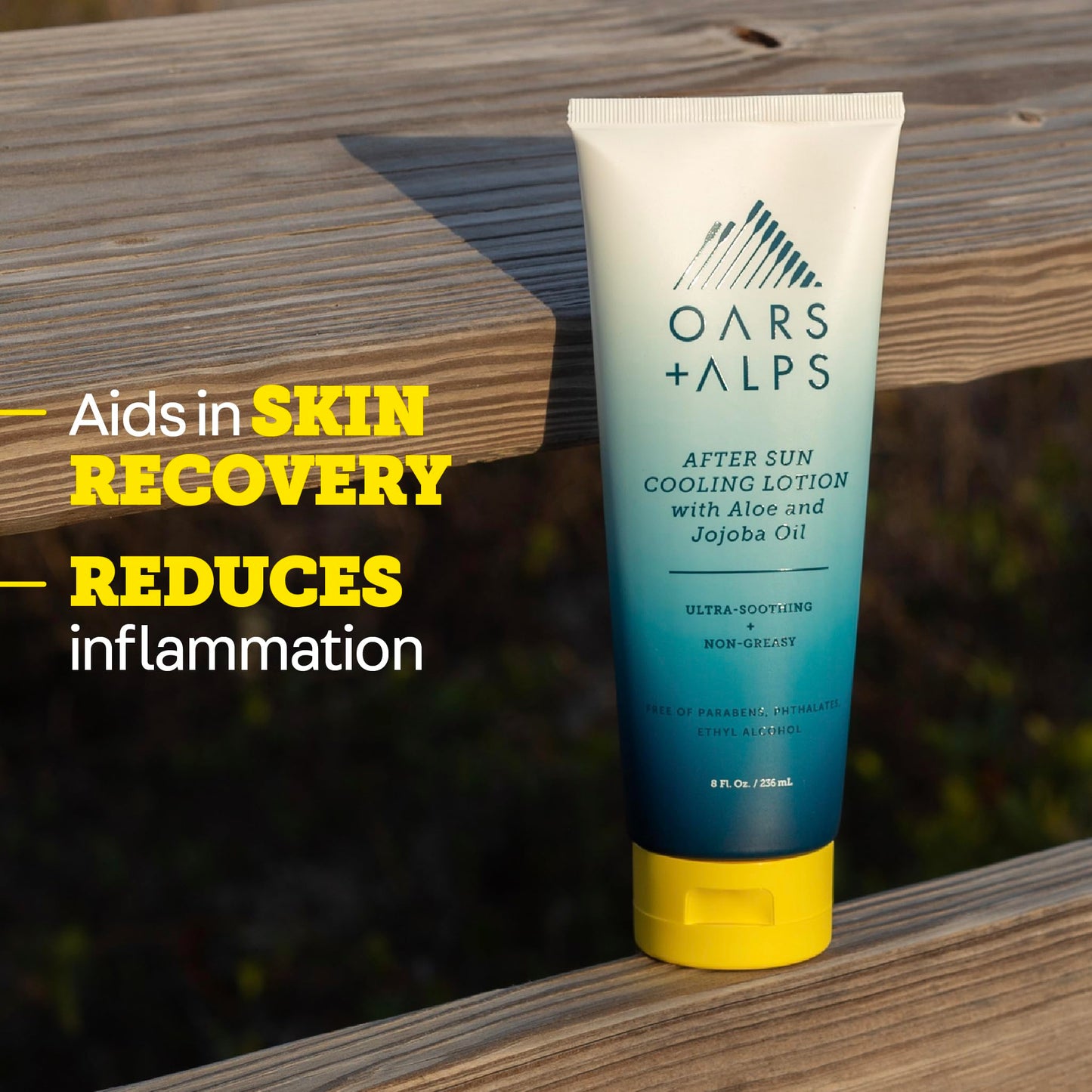 Oars + Alps After Sun Cooling Lotion, Includes Aloe Vera and Cucumber Extract for Sunburn Relief, Fresh Cut Aloe Scent, 8 Fl Oz