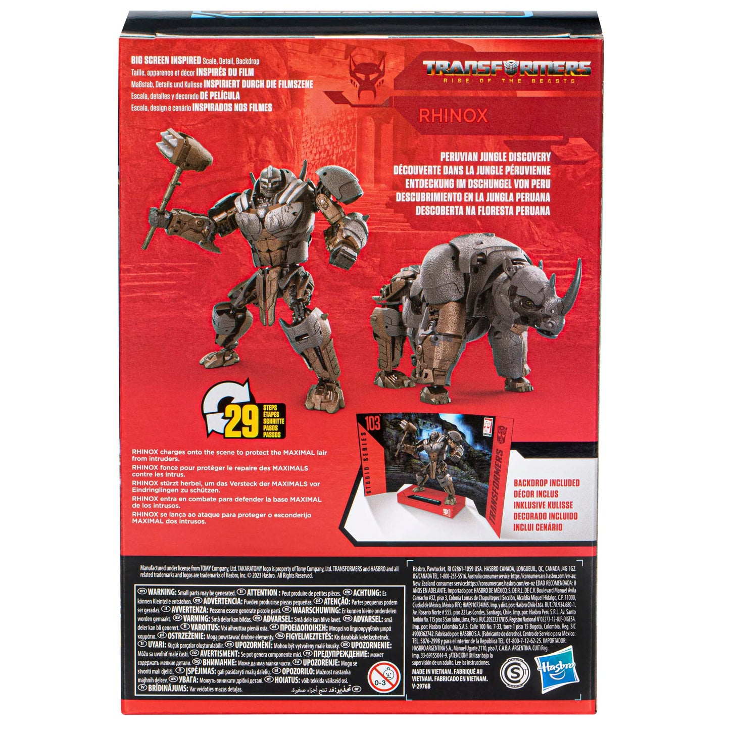 Transformers Toys Studio Series Voyager Class 103 Rhinox Toy, Rise of The Beasts, 6.5-inch, Action Figure for Boys and Girls Ages 8 and Up