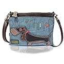CHALA Mini Crossbody/Purse with Convertible Strap Stylish, Compact, Versatile - Wiener Dog - indigo