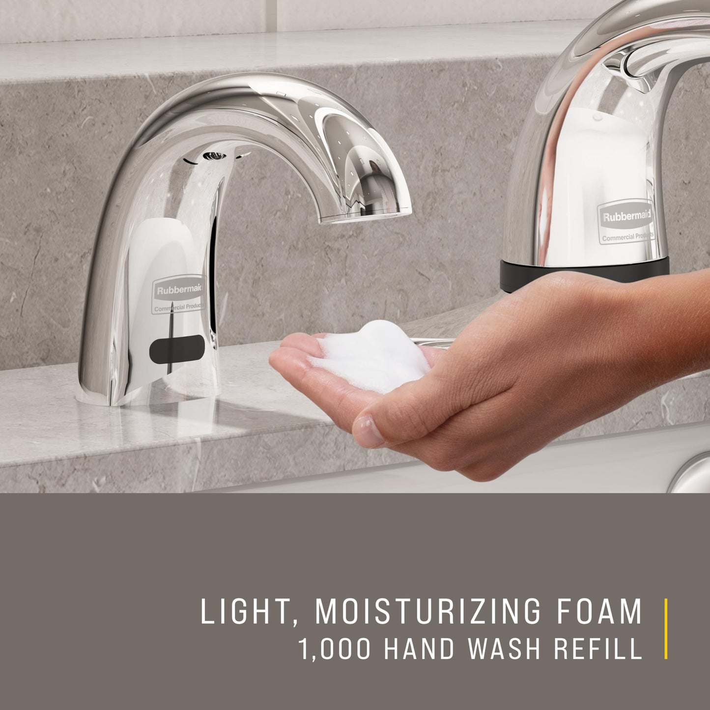 Rubbermaid Commercial Products OneShot Moisturizing Foam Hand Soap Refill, 800mL, Green Seal Certified, Compatible with RCP's Touchless OneShot Foam