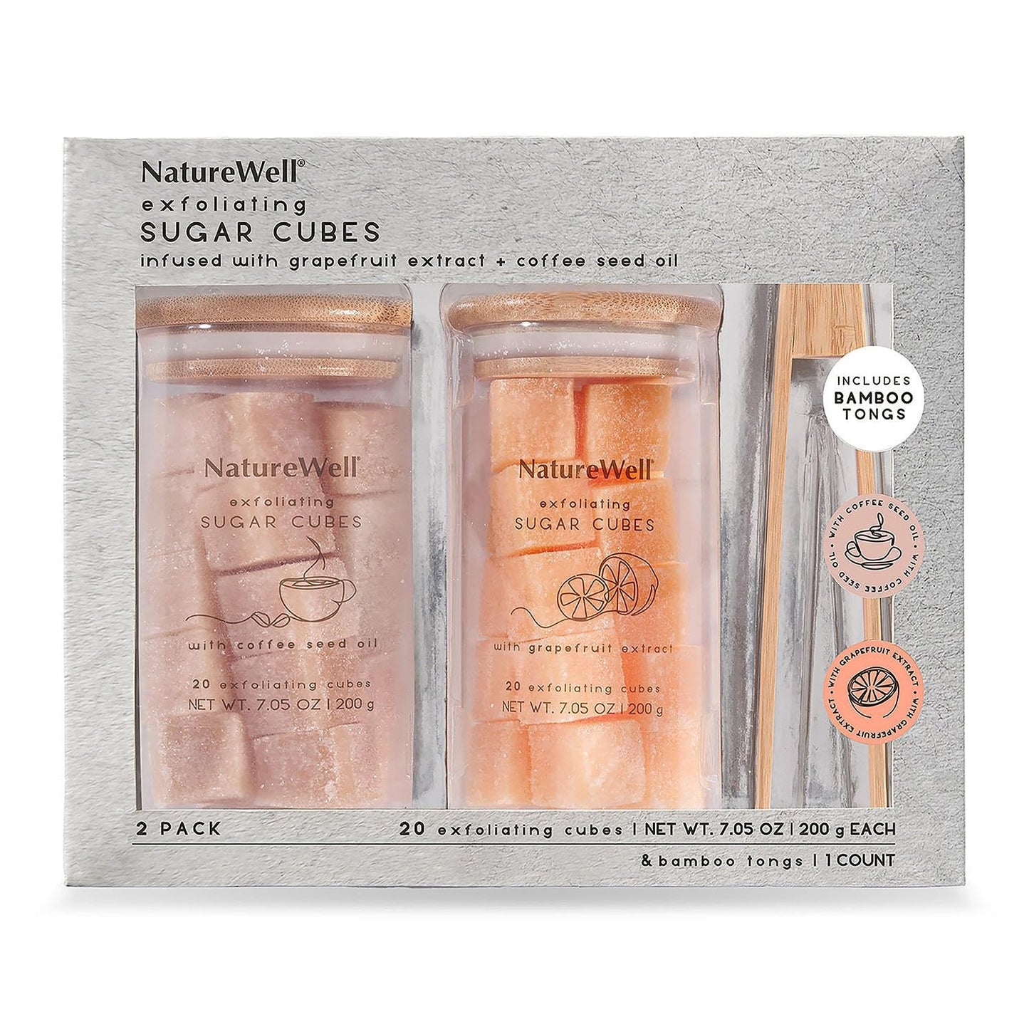 NatureWell Exfoliating Sugar Cubes, Grapefruit and Coffee, 20 Cubes (2 Pack) Beauty & Personal Care NATURE WELL